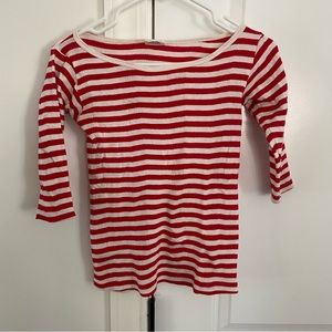 Edith A Miller Tee in Red and White Stripe